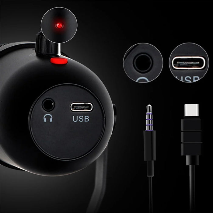 A22-X Desktop Microphone Set with Flexible Boom Arm Stand Plug and Play for PC Desktop Laptop Computer Gaming Streaming Podcast - 3