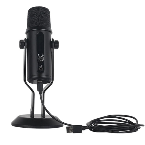 A33 LED Voice Control Breathing Light USB Unidirectional Condenser Microphone One-Key Noise Reduction Mic for Recording/Singing/Teaching/Gaming/Live Broadcast - 1