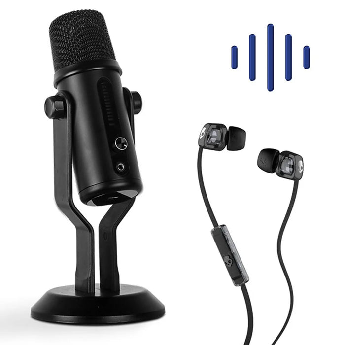 A33 LED Voice Control Breathing Light USB Unidirectional Condenser Microphone One-Key Noise Reduction Mic for Recording/Singing/Teaching/Gaming/Live Broadcast - 5