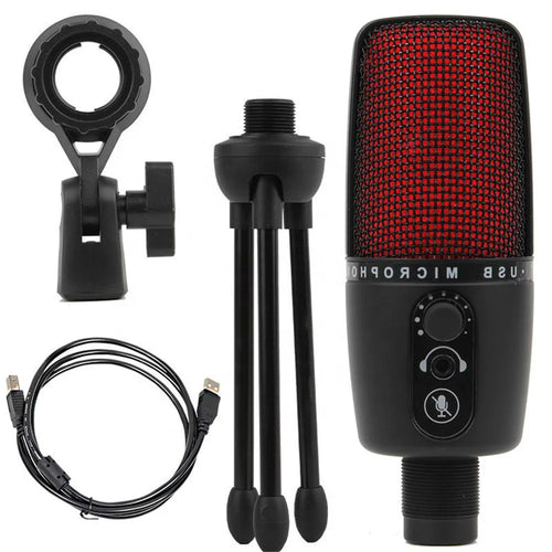 ME3 USB Wired Condenser Microphone Professional Mute Sensor Detail Oriented Mic for Recording/Singing/Teaching/Gaming/Live Broadcast - 1