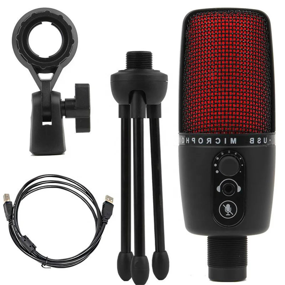 ME3 USB Wired Condenser Microphone Professional Mute Sensor Detail Oriented Mic for Recording/Singing/Teaching/Gaming/Live Broadcast - 1