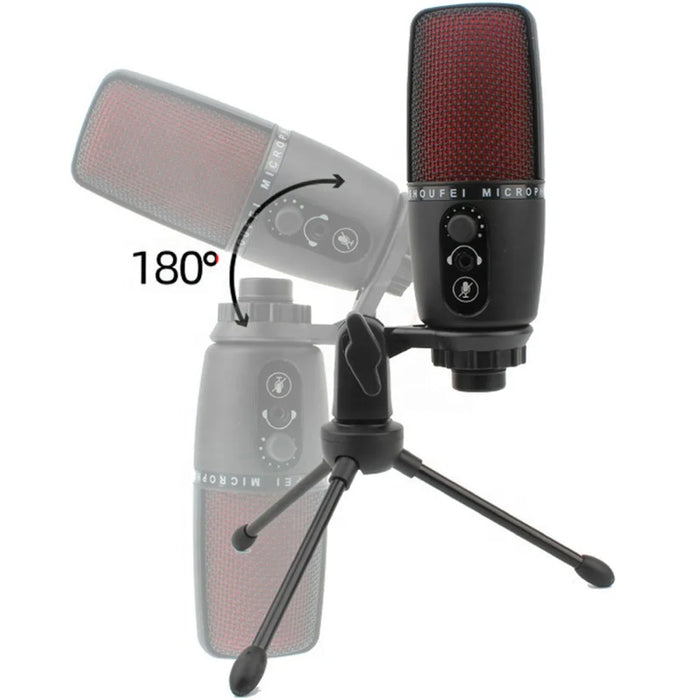 ME3 USB Wired Condenser Microphone Professional Mute Sensor Detail Oriented Mic for Recording/Singing/Teaching/Gaming/Live Broadcast - 4