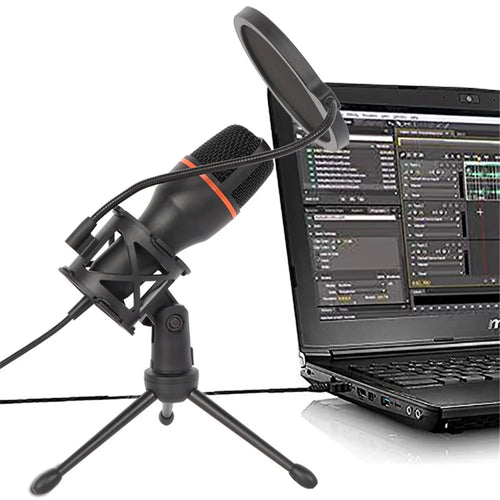 ME4 USB Wired Unidirectional Microphone Angle-Adjustable External Condenser Microphone Cardioid Recording Mic for Livestreaming/Gaming - 1