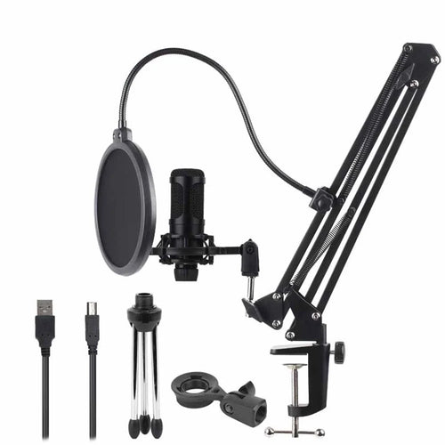 A6+35 Microphone Set USB Wired Unidirectional Microphone External Cardioid Recording Mic Kit with Shock-Proof Clip for Livestreaming/Gaming/Karaoke/Singing/Teaching - 1