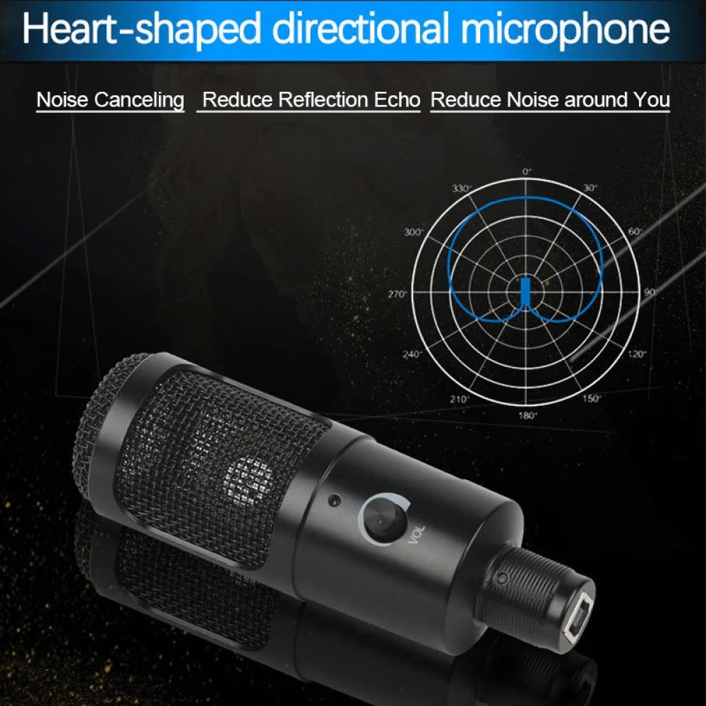 A6+35 Microphone Set USB Wired Unidirectional Microphone External Cardioid Recording Mic Kit with Shock-Proof Clip for Livestreaming/Gaming/Karaoke/Singing/Teaching - 4