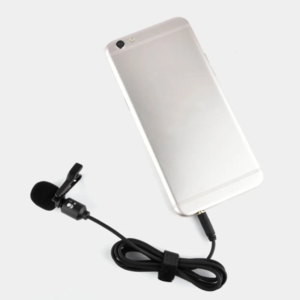 YELANGU MY4 Cardioid Microphone Clip-on Omnidirectional HD Clear Sound 3.5mm AUX Port Mic for Cell Phones and Cameras - 6