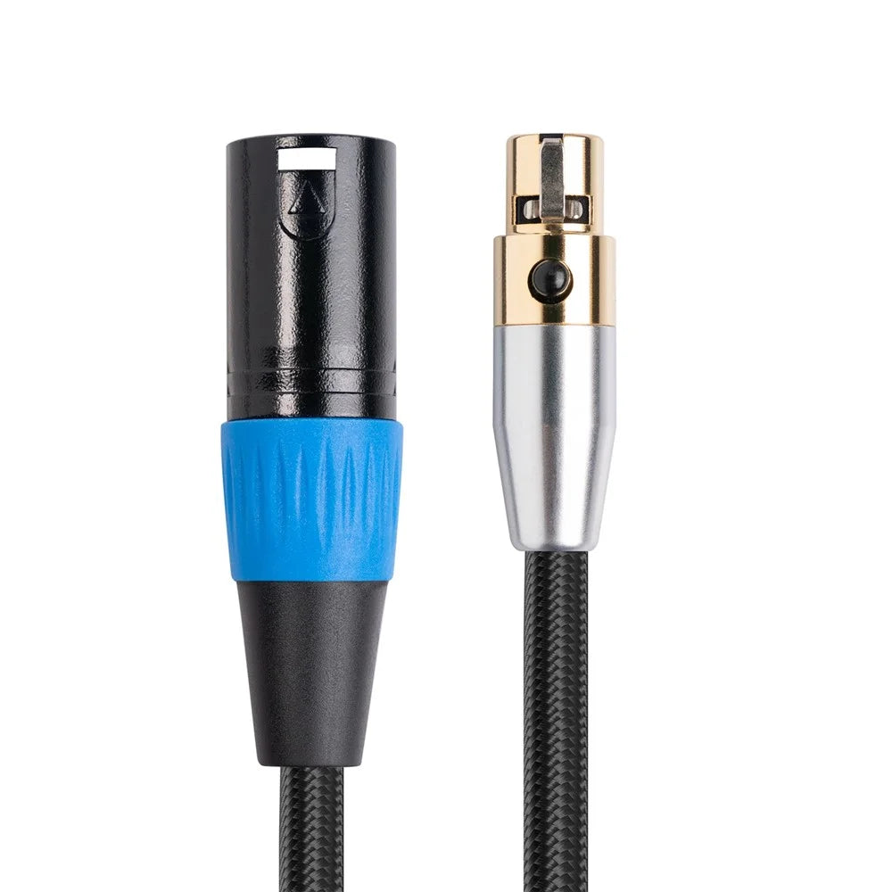 SA119GXK108BU 0.3m 24K Gold Plated Mini XLR to XLR Male Cable Microphone Audio Adapter Cord - 4