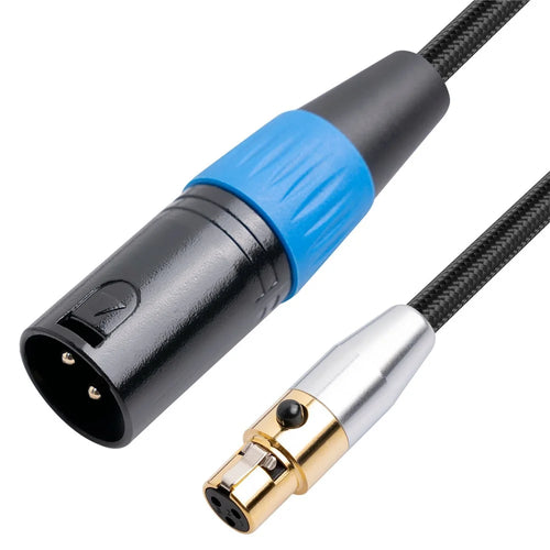 SA119GXK108BU 1m 3Pin XLR Mini Female Jack to 3Pin XLR Male Mic Cable Microphone Audio Adapter Wire Line - 1