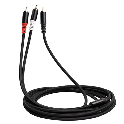 3704 1m RCA Male to Dual RCA Male Y-shape Splitter Cable Mixer Amplifier Sound Card Audio Cord - 1