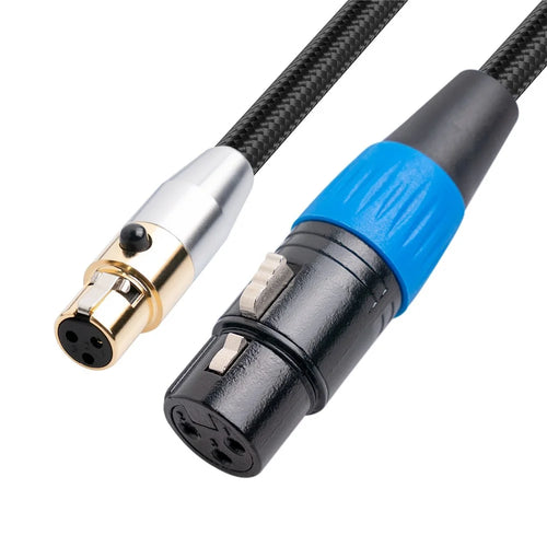 SA119GXK107BU 0.3m Mini XLR Female to XLR Female Adapter Cable Mixer Microphone Connection Cord - 1