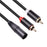 RCA19 1m XLR Male to Dual RCA Male Plug Stereo Audio Cable Cord for Mxing Console Microphone Amplifier - 1