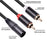 RCA19 1m XLR Male to Dual RCA Male Plug Stereo Audio Cable Cord for Mxing Console Microphone Amplifier - 4