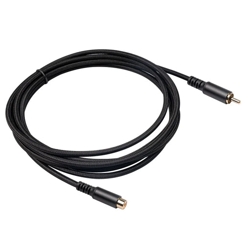 3709MF 3m Gold Plated RCA Male to Female Audio Extension Cable for HDTV DVR Speaker AUX Cord - 1