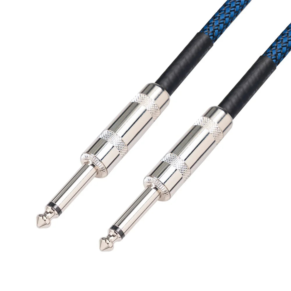 TC048BL 5m 6.35mm Male to Male Audio Cable for Speaker Electric Guitar Sound Card Microphone - 6