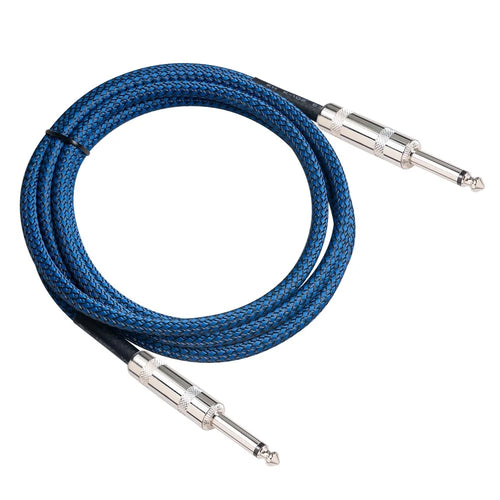 TC048BL 10m Dual Straight Head 6.35mm Male to Male 22AWG Audio Cable Speaker Electric Guitar Sound Card Microphone AUX Line - 1