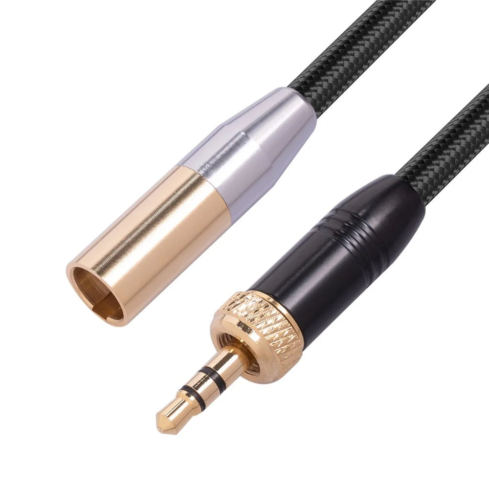 Internal Thread 3.5mm Jack to 3Pin Mini XLR Gold Plated Adapter Cable for Microphone Cameras - 1