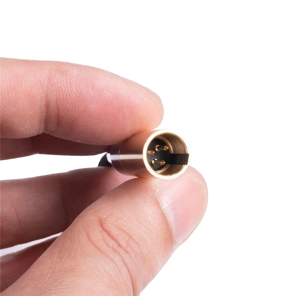 Internal Thread 3.5mm Jack to 3Pin Mini XLR Gold Plated Adapter Cable for Microphone Cameras - 6