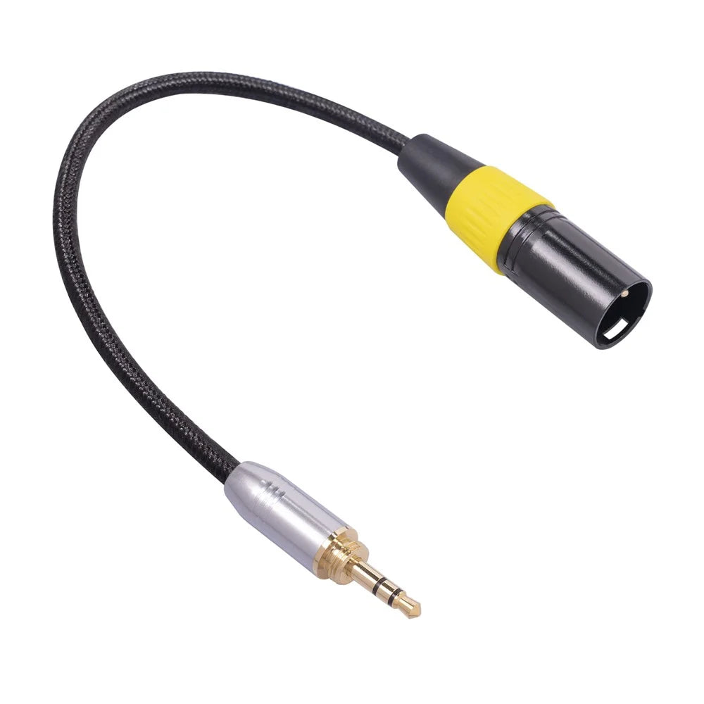 6.35mm+3.5mm Male to XLR 3Pin Converter Cable for Microphone Mixing Console Camera - 7