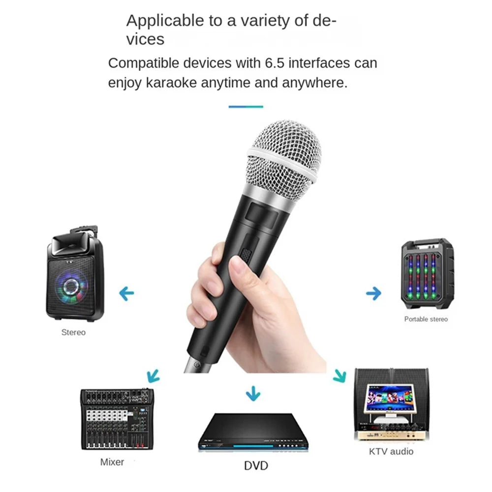 Moving Coil Handheld Wired Dynamic Microphone Unidirectional Mic for Stage Singing Home KTV Meeting - 4