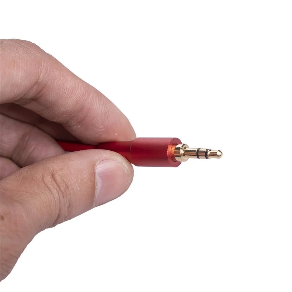 2130 1m 3.5mm Jack HiFi Stereo Audio Cable 3.5mm Male to Male Audio AUX Cable for Car Headphone Speaker - Red - 6