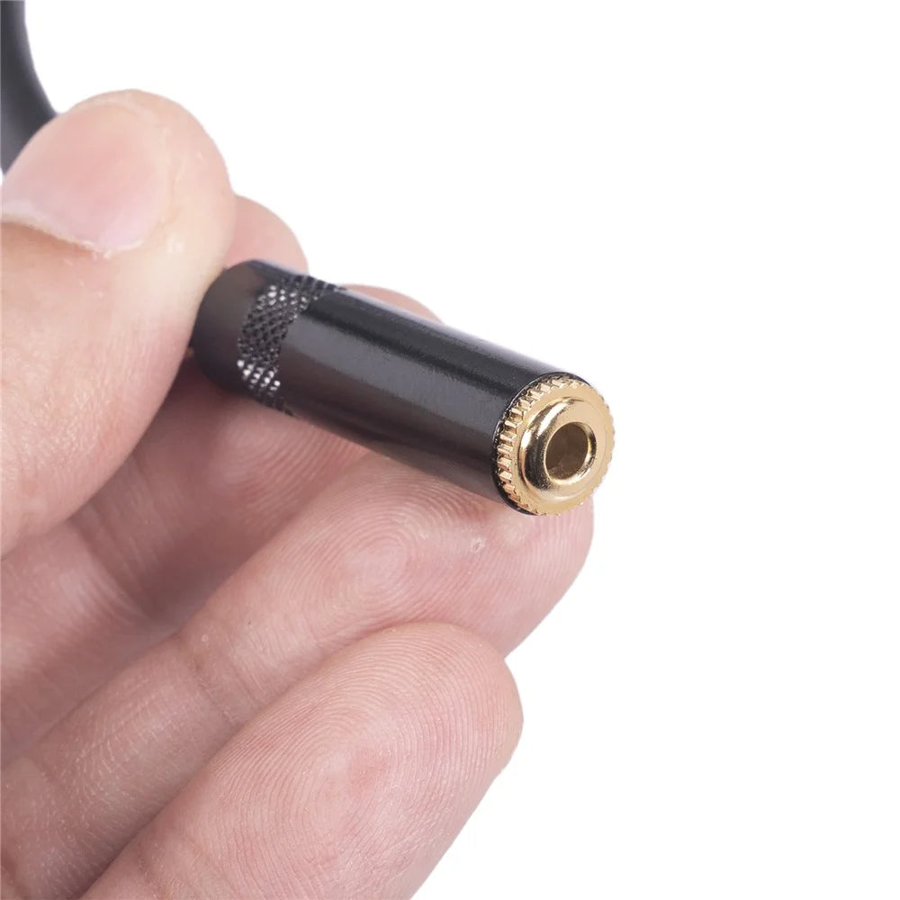 TC227YXK402-03 0.3m 3.5mm Female to Dual XLR 3 Pin Male Audio Cable AUX Converter Cord - 5