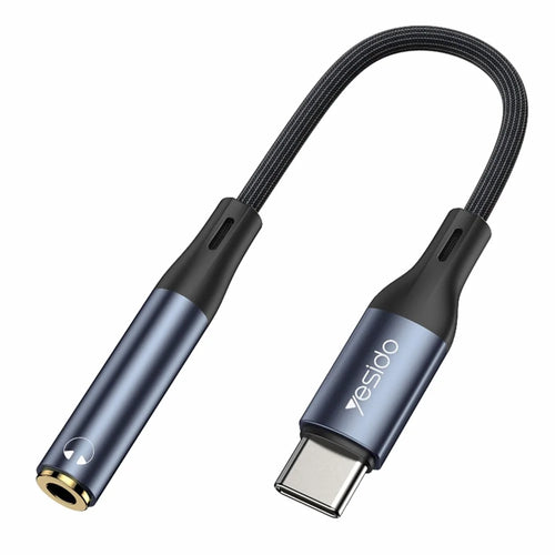 YESIDO YAU38 15CM Type-C Male to 3.5mm Female AUX Cable Audio Adapter Cord USB-C to Aux Headphone Connector Line - 1