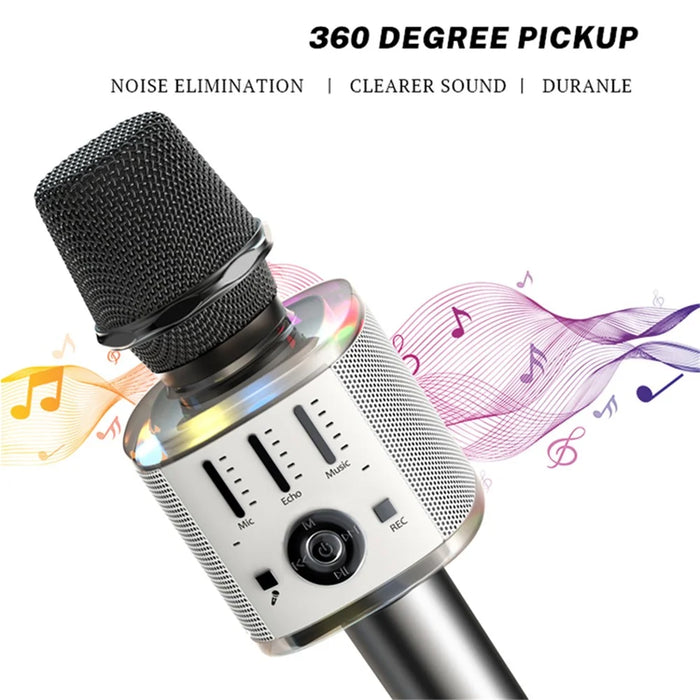 YESIDO KR10 Wireless Bluetooth-compatible Microphone Cordless Handheld Karaoke Microphone Support TF Card - 2