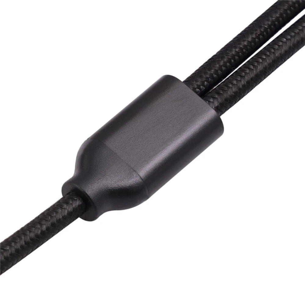 3719 0.3m 6.35mm 1 / 4 inch Stereo TRS Female to Dual 6.35mm Mono TS Male Cord Y Splitter Cable - 7