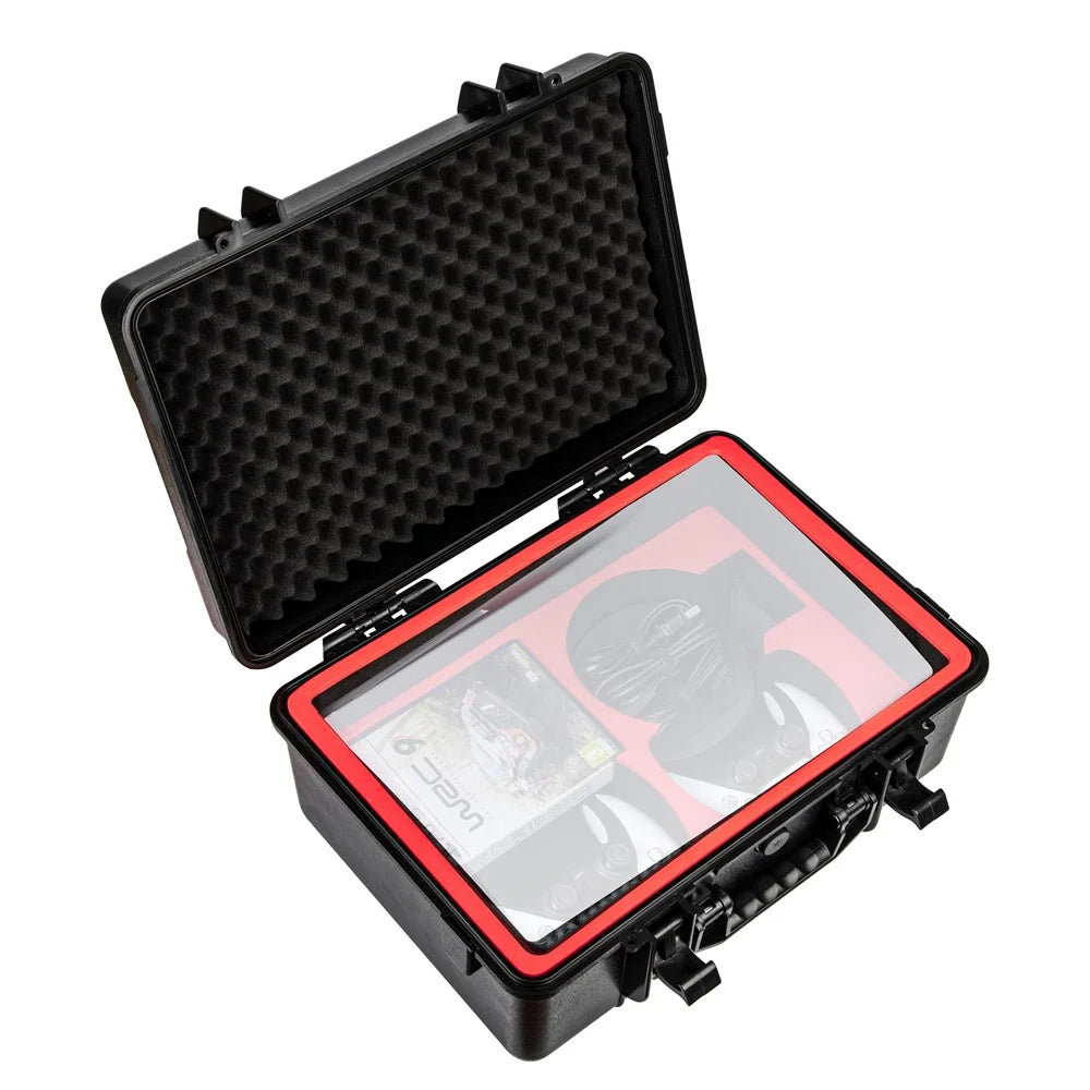DEVASO For Sony PlayStation 5 Portable Waterproof Anti-shock PP Storage Box Game Console Dual Gamepad Carrying Case - 1