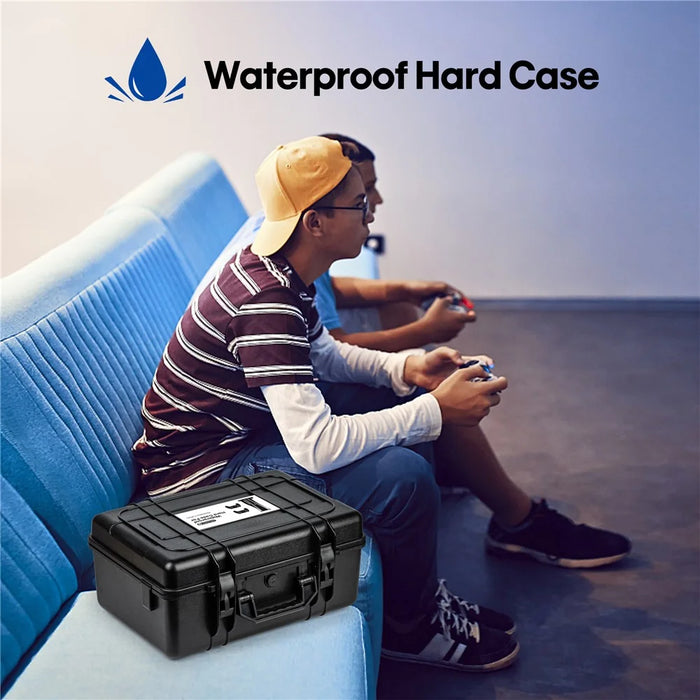 DEVASO For Sony PlayStation 5 Portable Waterproof Anti-shock PP Storage Box Game Console Dual Gamepad Carrying Case - 3
