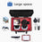 DEVASO For Sony PlayStation 5 Portable Waterproof Anti-shock PP Storage Box Game Console Dual Gamepad Carrying Case - 6