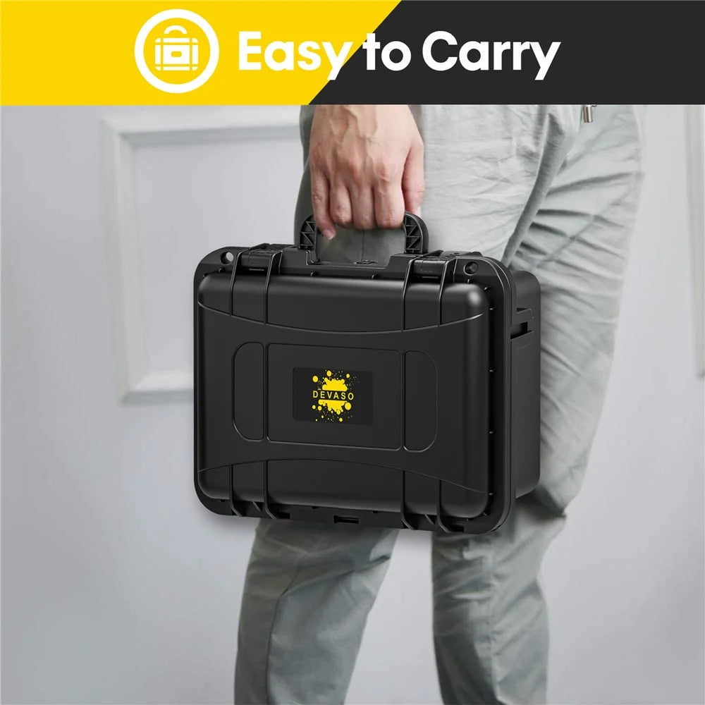 DEVASO Carrying Case for Nintendo Switch Waterproof Travel Box Soft Lining Hard Case, Black - 6