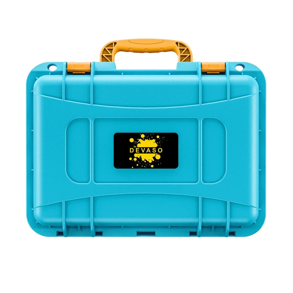 DEVASO For Nintendo Switch Travel Box Waterproof Carrying Case Soft Lining Hard Case, Color Splicing - Orange+Blue - 7