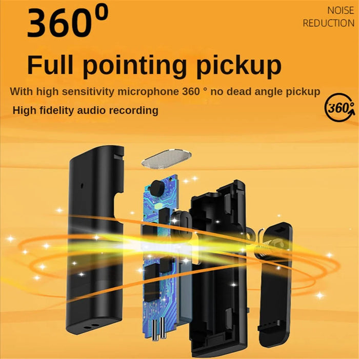 J66 Portable Wireless Microphone Set Lightweight Mini 2 Lavalier Mic + Receiver with Charging Case - Type-C Connector - 6