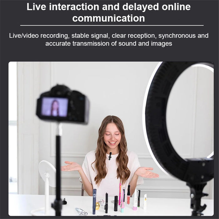K3 Collar Clip Microphone Live Broadcast Noise Reduction Type-C Mini Wireless Mic, 1 Transmitter+1 Receiver - 5