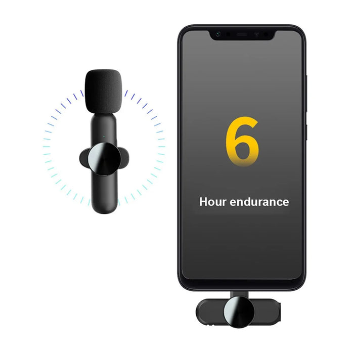 K3 Collar Clip Microphone Live Broadcast Noise Reduction Type-C Mini Wireless Mic, 1 Transmitter+1 Receiver - 6
