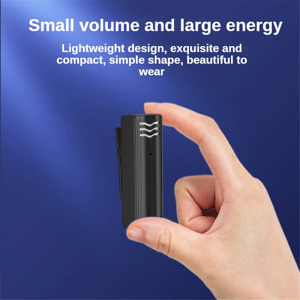 J60 Wireless Lavalier Microphone Set 2 Transmitter + Receiver Portable Mini Lightning Lavalier Mic for Live Streaming, Interview - 5