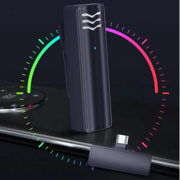 J60 Mini Wireless Lavalier Mic Transmitter + Receiver Portable Lavalier Microphone with Lightning  Connector - 7