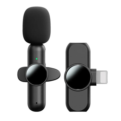 K3 Mini Wireless Lavalier Microphone Portable Lightweight Transmitter + Receiver Lightning Lavalier Mic - 1
