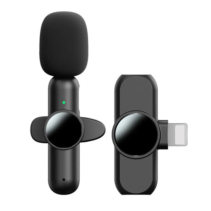 K3 Mini Wireless Lavalier Microphone Portable Lightweight Transmitter + Receiver Lightning Lavalier Mic - 1