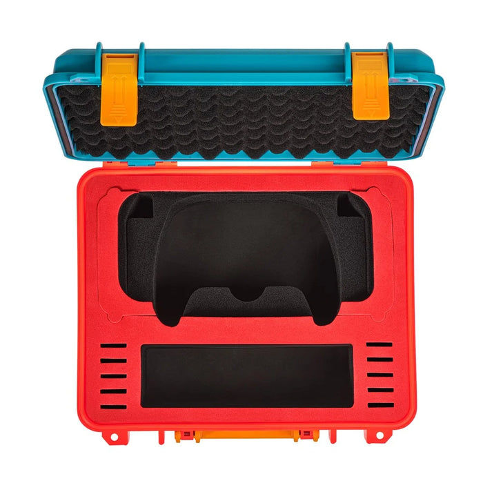 DEVASO GY227 For Nintendo Switch Game Console Controller Shockproof PP Tote Box Waterproof Carrying Case - Orange+Blue - 3