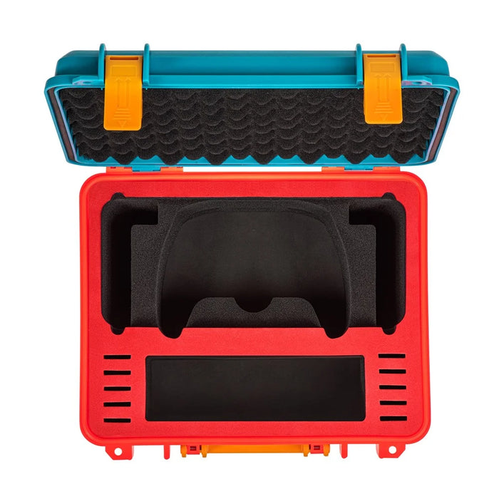 DEVASO GY227 For Nintendo Switch Game Console Controller Shockproof PP Tote Box Waterproof Carrying Case - Orange+Blue - 4