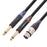 XLR Female 3-Pin to Dual 6.35mm Male Audio Cable 1 / 4 Inch TS AUX Adapter Splitter Cord Converter Wire, 1m - 1