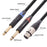 XLR Female 3-Pin to Dual 6.35mm Male Audio Cable 1 / 4 Inch TS AUX Adapter Splitter Cord Converter Wire, 1m - 4