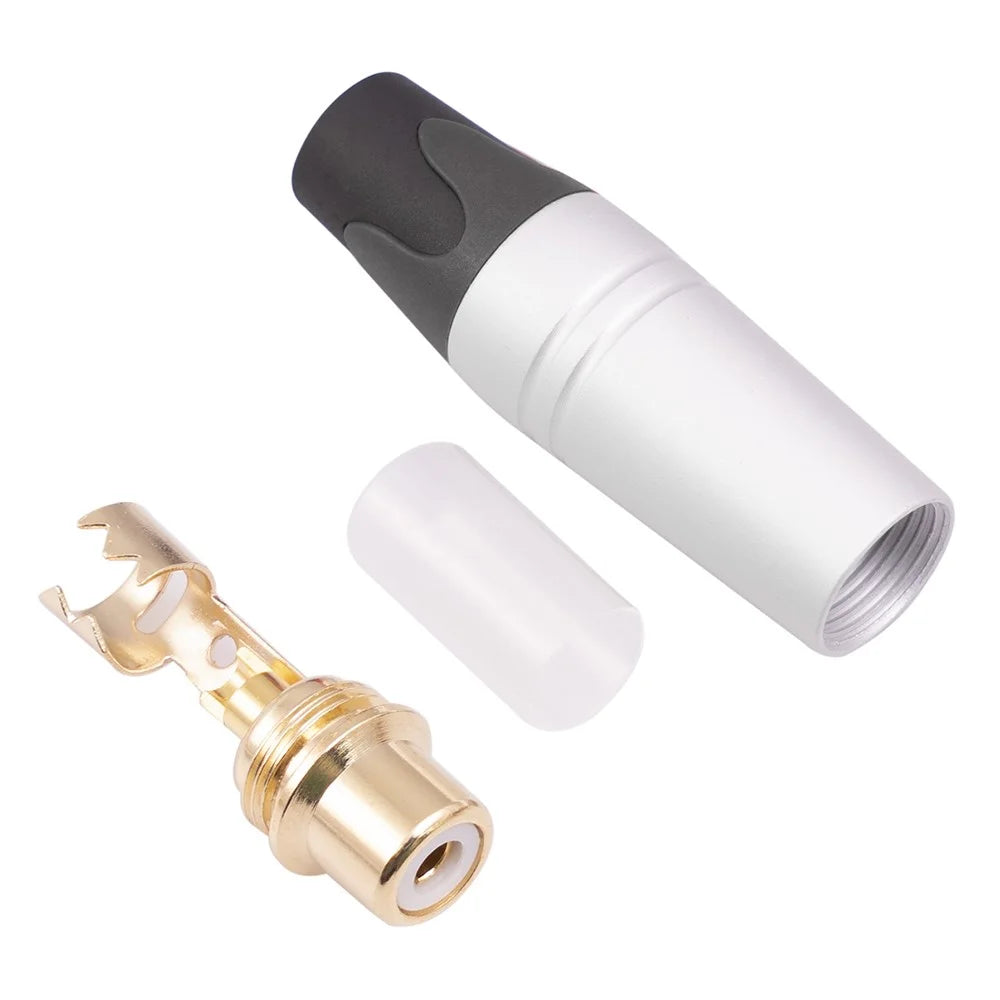 TR056 RCA Female Plug Adapter Speaker Plug RCA Jack Gold-Plated Solder Connector for Audio Cable Extension - 2