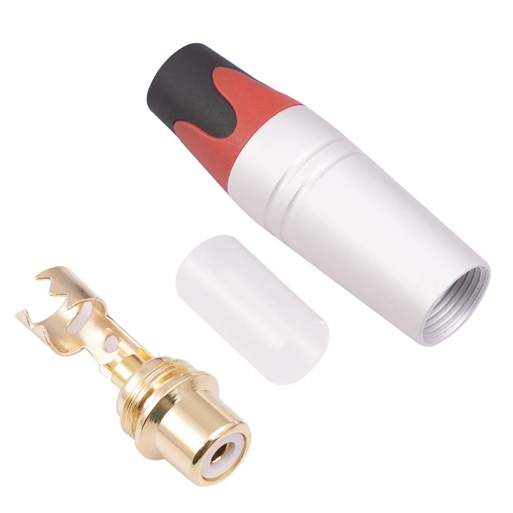 TR056 RCA Female Plug Adapter Speaker Plug RCA Jack Gold-Plated Solder Connector for Audio Cable Extension - 3