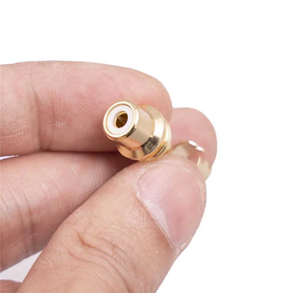 TR056 RCA Female Plug Adapter Speaker Plug RCA Jack Gold-Plated Solder Connector for Audio Cable Extension - 5