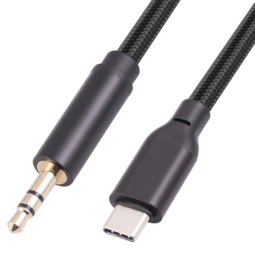 TY35bk HiFi USB-C to 3.5mm Audio Aux Jack Cable Headphone Stereo Cord Compatible with Type-C Devices, 2m - 1