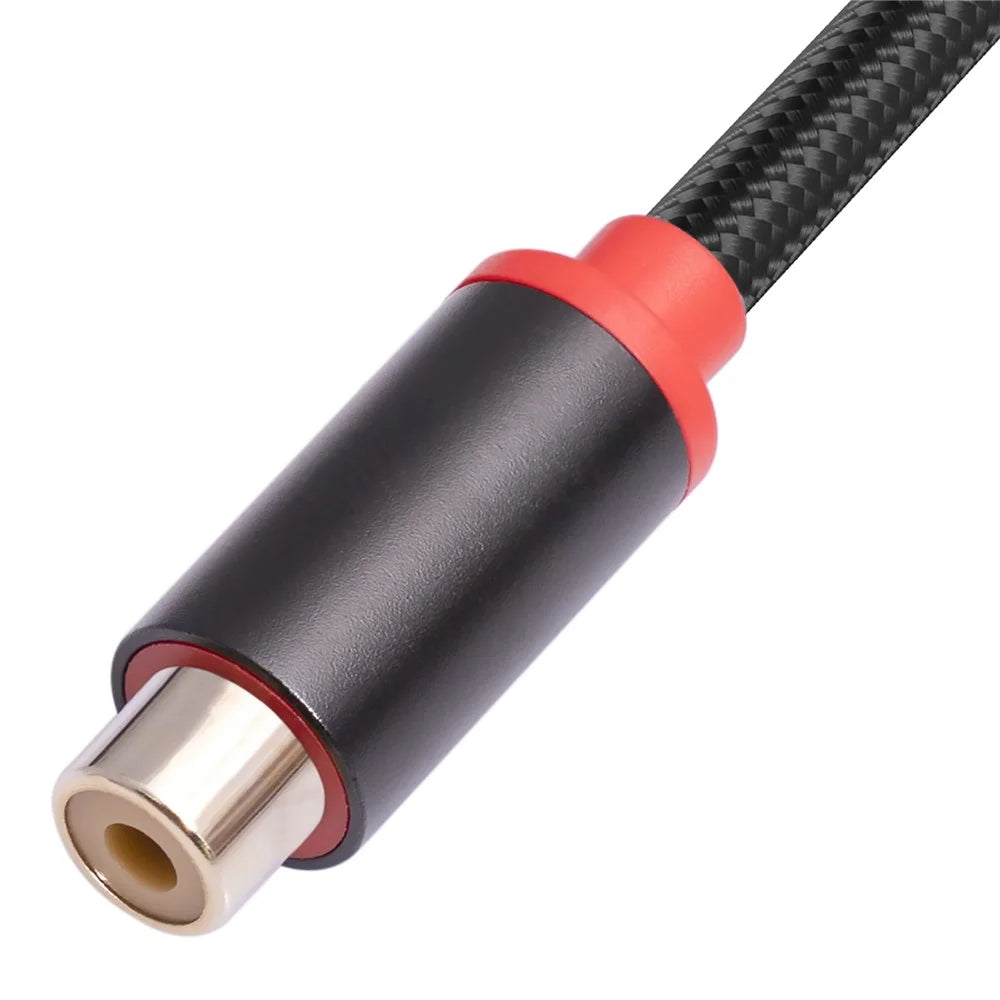 3712 0.3m 6.35mm Male to Dual RCA Female Splitter Cable 1 / 4 Inch Male Stereo to 2 RCA Female Adapter Line - 4
