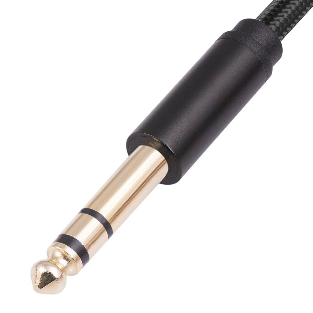 3712 0.3m 6.35mm Male to Dual RCA Female Splitter Cable 1 / 4 Inch Male Stereo to 2 RCA Female Adapter Line - 5